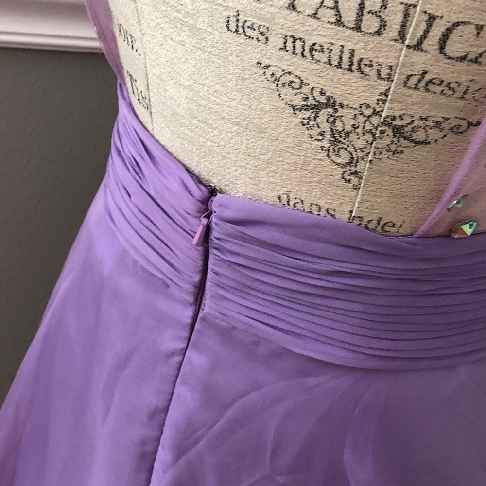 🔴CLEARANCE NEW STUDIO 17 SZ 8 LILAC BEADED ILLUSION CHIFFON FORMAL EVENING GOWN - Picture 11 of 15